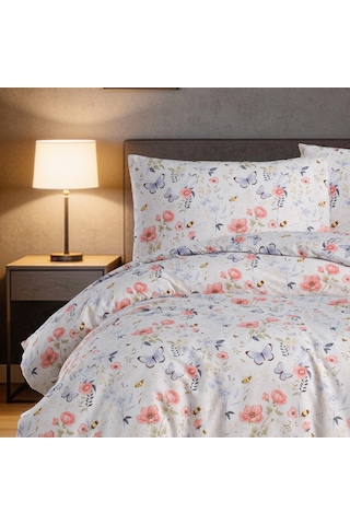 Aryıldız Home Butterfly %100 Pamuk Tek Kişilik Nevresim Takımı Renkli