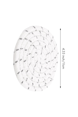 8 Adet Bardak Altlığı Tutuculu, 4 Renk Emici Bardak Altlığı, B Beyaz - Gri