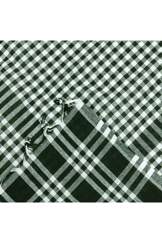 Evidea Soft Ekoseli Piknik Örtüsü - Yeşil - 165x165 Cm Yeşil