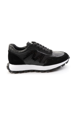 Bambi Siyah Hakiki Deri Erkek Sneaker E01011043303