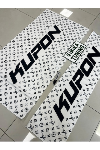 Kupon Beyaz Lv Xl Torpido Ve Sırt Havlusu Seti 2 Adet Ön Ve Arka Anahtarlık Hediye Lv Kupon