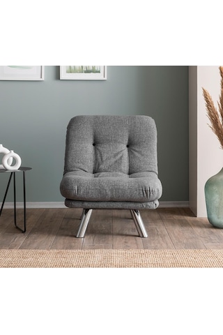 Pafu Hippo Tekli Yataklı Koltuk Keten - Açık Gri Açık Gri