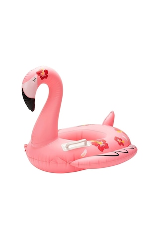 0-4 Yaş Pembe Figürlü Bebek Şişme Deniz Simidi, Çocuk Deniz Can Simidi, Tutmalı Can Simidi Pembe