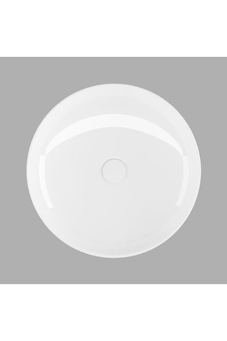 Lucco Lucente 43 CM Tezgah Üstü Oval Lavabo Beyaz