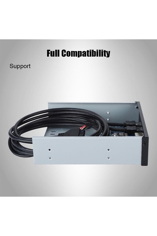 Yaozixa Optik Sürücü Konsole Paneli 5.25 İnç, Metal Kasa, 2xusb3.0 19pin + 2xusb2.0 9pin Hub, Plug & Play, Tüm Windows Sürümleriyle Uyumlu