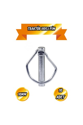 Traktör Pimi Yaylı Pim Römork Ek Pimi 10 Mm 10 Adet
