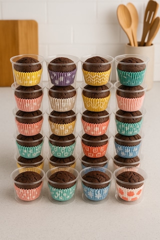100adet Renkli Cupcake & Muffin Kağıdı - Yağ Geçirmez - Karışık Gönderilir Çok Renkli