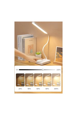 Usb Kablolu Şarjlı Dokunmatik Dimmer Ayarlı 30 Led Okuma Ve Çalışma Işığı Masa Lambası 3 Renk Işık