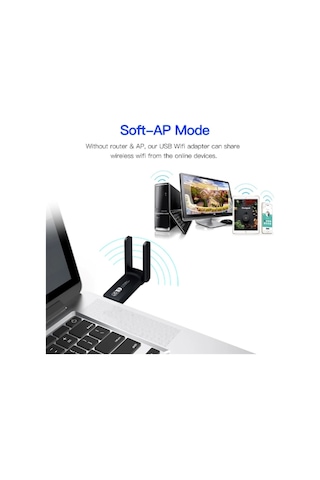 Sonex AC1200  Mbps Dual Band USB 3.0 Adaptör Kablosuz WI-FI Alıcı