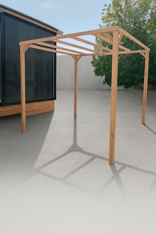 Ahşap Eko Pergole Tente Çardak Naturel