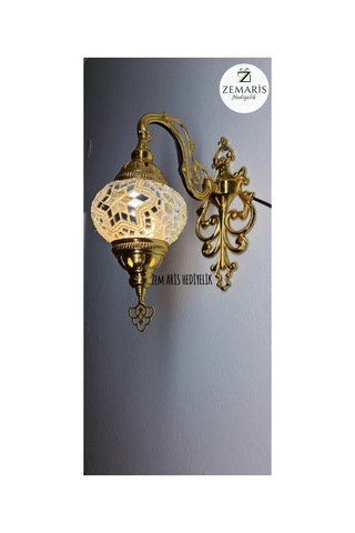 Gold Renk El Yapımı Aplik Beyaz - 786447253 Beyaz