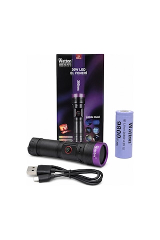 30w 395nm Şarjlı Uv Ultraviyole Led Işık Wt-711 Standart