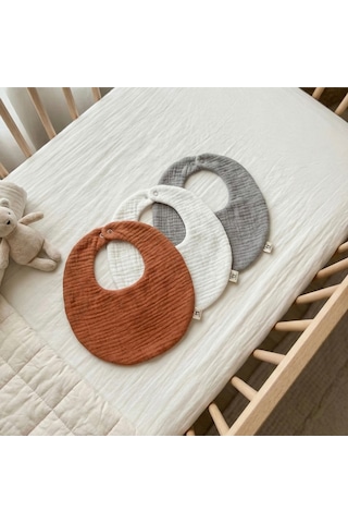 Oval 3 Lü %100 Pamuk Müslin Bebek Mama Önlüğü Yakalık Salya Önlüğü Oval 3 Lü %100 Pamuk Müslin Bebek Mama Önlüğü Yakalık Salya Önlüğü