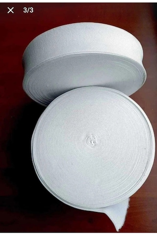 5 Cm Beyaz Bel,paça Ve Don Lastiği 1 Paket 10 Metre