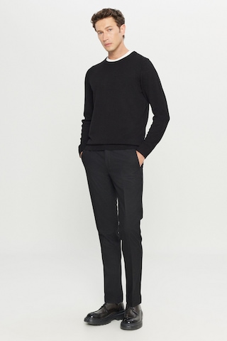 Altınyıldız Classıcs Erkek Sıyah Slim Fit Dar Kesim Gizli Lasiktli Yan Cepli Esnek Klasik Pantolon Siyah