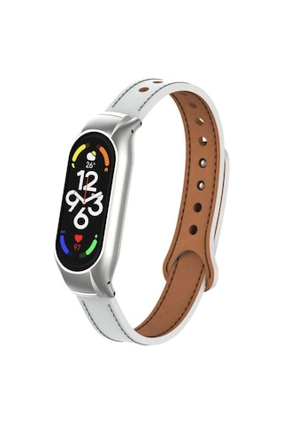 Xiaomi Mi Band 7 Uyumlu Krd-68 Deri Ardx Kordon-beyaz