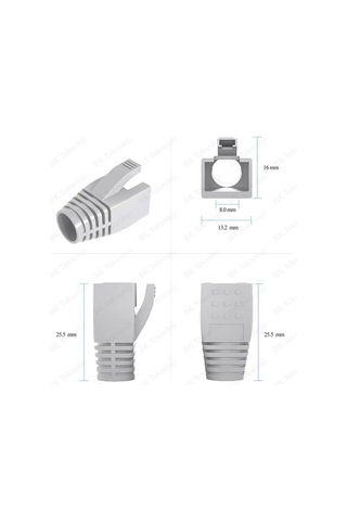 Rj45 Cat6/cat6a/cat7 Gerilim Boot Koruma Kılıfı 10 Adet