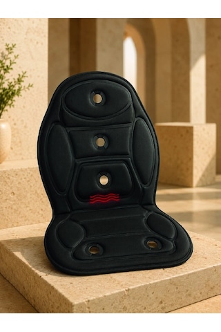 Titreşimli Isıtmalı Koltuk Tipi Masaj Minderi Ergonomik Tasarım Bej