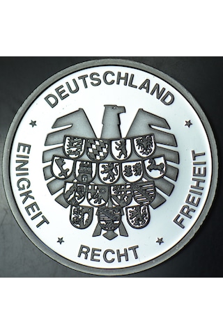 Almanya 2003 Deutsches Museum 100. Yıl Madalyon. Gümüş Kaplama Proof Baskı 36 Mm Kapsülünde Çil