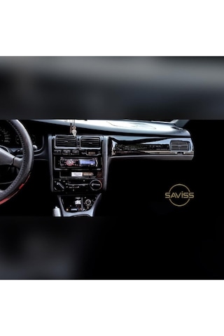 Toyota Carina E/corona Uyumlu Parlak Siyah Full Set Torpido Konsol Maun Kaplama, (pianoblack)