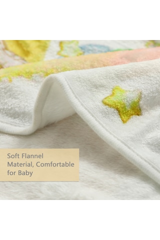 Mufunye 100x120 Cm Tavşan Desenli Flannel Bebek Büyüme Defteri Battaniyesi - Fotoğraf Safhaları İçin Tam Donanım DiğER
