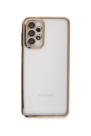 Samsung Galaxy Uyumlu A23 4g Kılıf Razer Lensli Silikon - Gold Altın