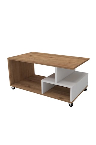 Reyo Home Enda Sultan Tekerli Orta Sehpa 86,5x50 Cm Atlantik Çam