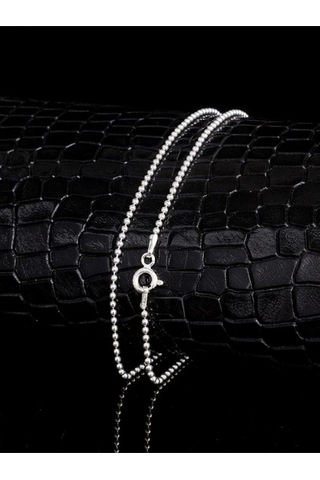 925 Ayar Gümüş Unisex Tırnak Makası Model Gümüş Top Zincir 1,5 Mm