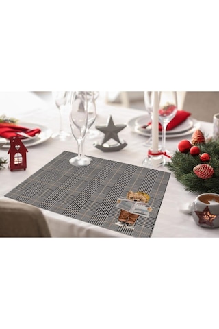 Teddies Kumaş Amerikan Servis 4'lü Set 35x50cm Keten Kumaş, Ulusl. Yıkama Ve Solmama Sertifikası Çok Renkli