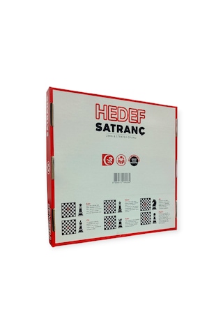 Ahşap Satranç - 29x29x3cm - Taşlar Plastik Büyük Boydur - Zemin Doğal Ahşaptır.