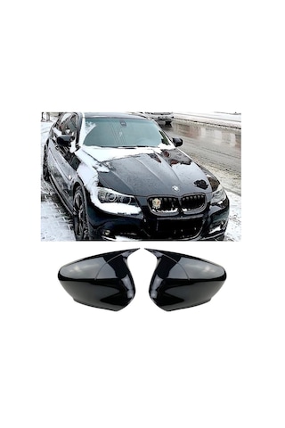Bmw E90 Lcı Batman Yarasa Ayna Kapağı Parlak Siyah Abs 2008 2009 2010 2011