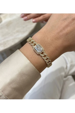 Xuping Zirkon Taşlı Kolye Bileklik Set 1136 Altın