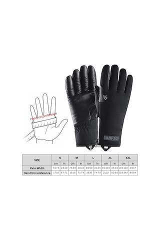 Pazly Kışlık Sıcak Eldiven Erkek Kadın Yağmur Ve Rüzgar Geçirmez Termal Spor Eldiven Sıcak Astarlı