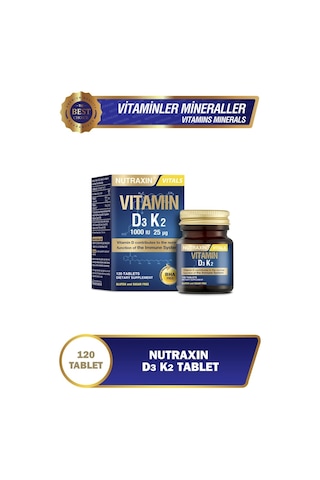 Nutraxin Vitamin D3 K2 120 Tablet