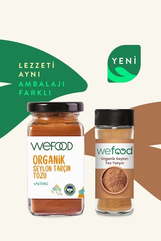 Wefood Organik Glütensiz Vegan Katkısız Seylon Tarçın Tozu 45 Gr.