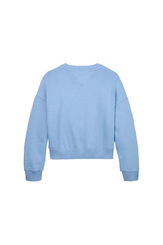 Kız Çocuk Payetli Script Logolu Sweatshirt - Mavi Cloudy Blue