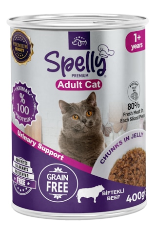 Spelly Biftekli Yetişkin Kedi Maması Konserve 12 x 400 G