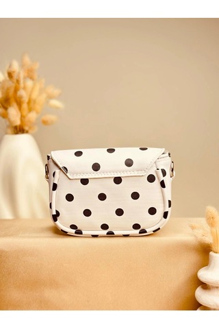 Elora Atelier Mini Flap Çapraz Askılı Puantiye Desen Çanta Çok Renkli
