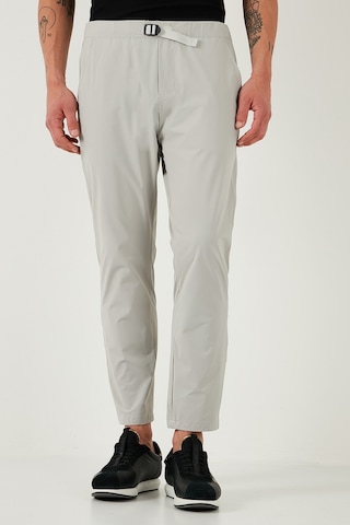 Buratti Slim Fit Lastikli Bel Boru Paça Kemer Detaylı Pantolon Erkek Pantolon 5543s86jmılano Gri
