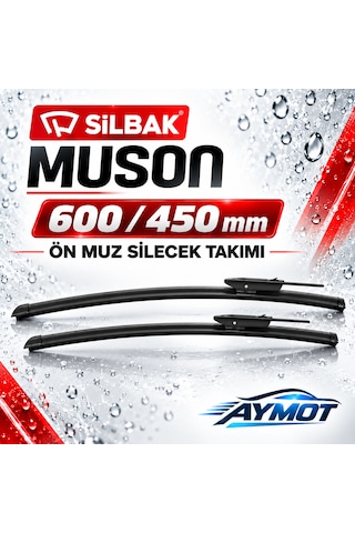 Silbak Muson 600/450 Mm Ön Muz Silecek Takımı Renault Megane 2 Megane 4 Talisman Symbol