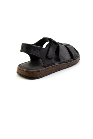 Siyah Leather Erkek Sandalet E05433011043 Siyah