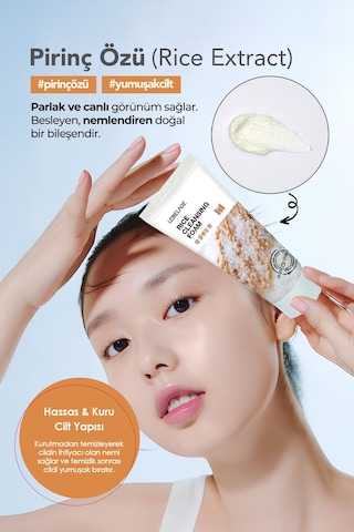 Lebelage Kore Pirinç Özü İçeren Aydınlatıcı Temizleme Köpüğü Lebelage Korean Rice Cleansing Foam