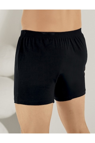 6 Lı Paket Şahinler Penye Erkek Boxer Siyah Me010