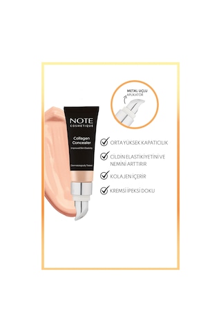 Note Cosmetique Collagen Concealer Spf 20 Kolajen Içerikli Göz Altı Kapatıcısı - 02 Orta Açık