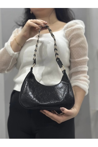 Biçomi Kraş Siyah Cilt Çanta Siyah