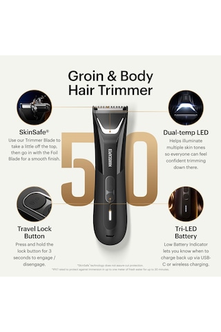 Manscaped 'den Lawn Mower 5.0 Ultra: Erkekler İçin Skinsafe Özel Ve Vücut Kılı Düzeltici, Vücut Bakım Aleti, İki İşlevli - Düzeltme Ve Yakın Tıraş, Tüy Alma, Su Geçirmez, Pille Çalışır, Kutuyla Birlikte