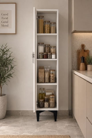 Dhdxçad1b Mina 1 Kapaklı Mutfak Dolabı Banyo Dolabı Çok Amaçlı Dolap Beyaz