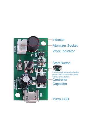 20Mm Ultrasonik Sis Yapıcı Nem Modülü