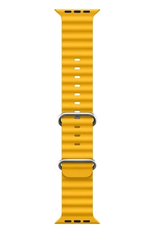 Microsonic Apple Uyumlu Watch Series 7 41mm Kordon Ocean Band Sarı