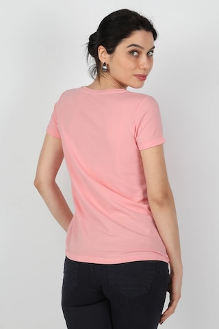 Kadın Süprem Kısa Kollu Tişört Pembe